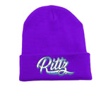 Rittz Chrome Logo Folded Beanie Purple