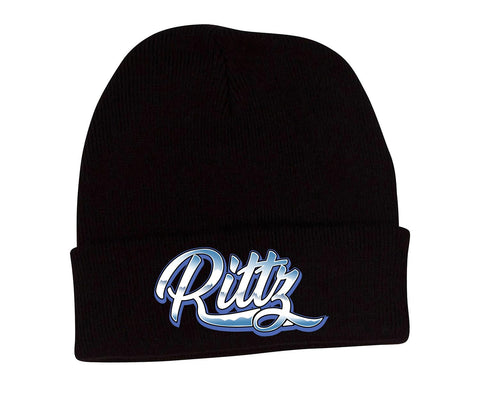 Rittz Chrome Logo Folded Beanie Black