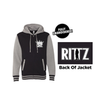 Rittz Logo Letterman Embroidered Zip Up Hoodie