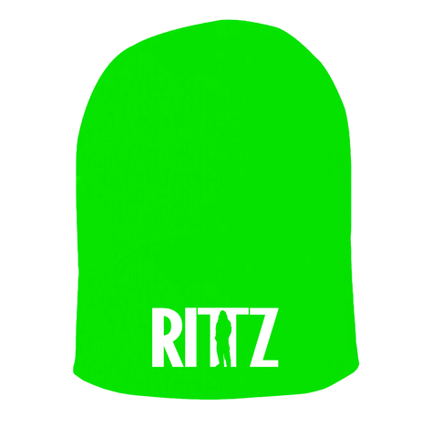 Rittz 12 Inch Beanie Safety Green with White Logo