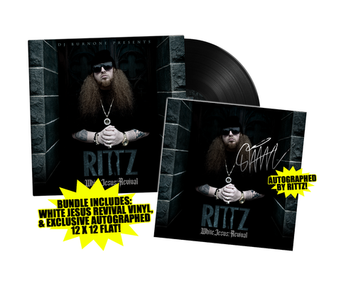 Rittz "White Jesus Revival" Double Vinyl and Autographed Flat Bundle