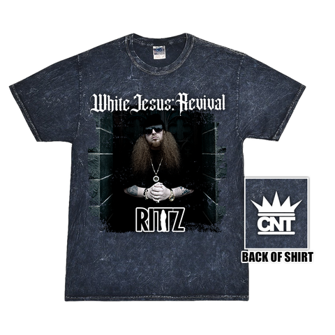 Rittz White Jesus Revival Cover Mineral Tie Dye Shirt